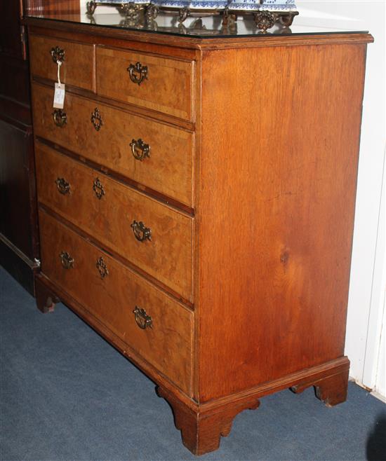 A George III elm and ash chest of drawers, part 18th century, W.3ft 4.5in.